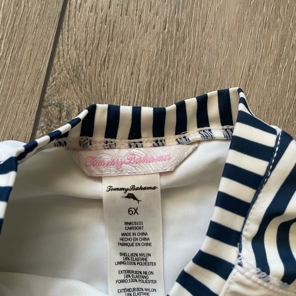 Tommy Bahama Girls Rash Guard Swim Top Flamingo 6X - Picture 3 of 4